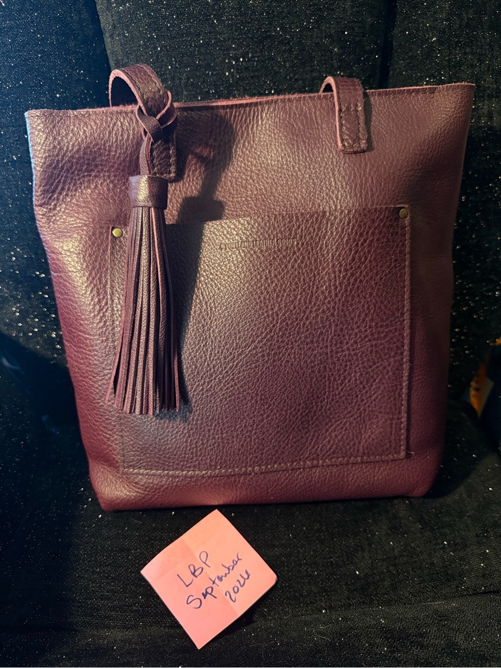 PLUM Crossbody Bag (FSCB) with Jumbo Tassel - Portland Leather - NEW
